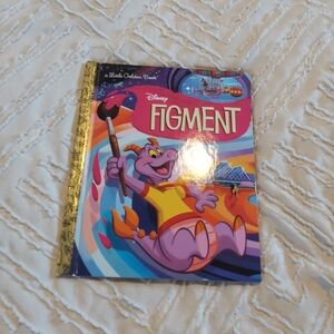 Disney Figment Little Golden Book - Colorful Purple Dragon Cover Epcot Mascot